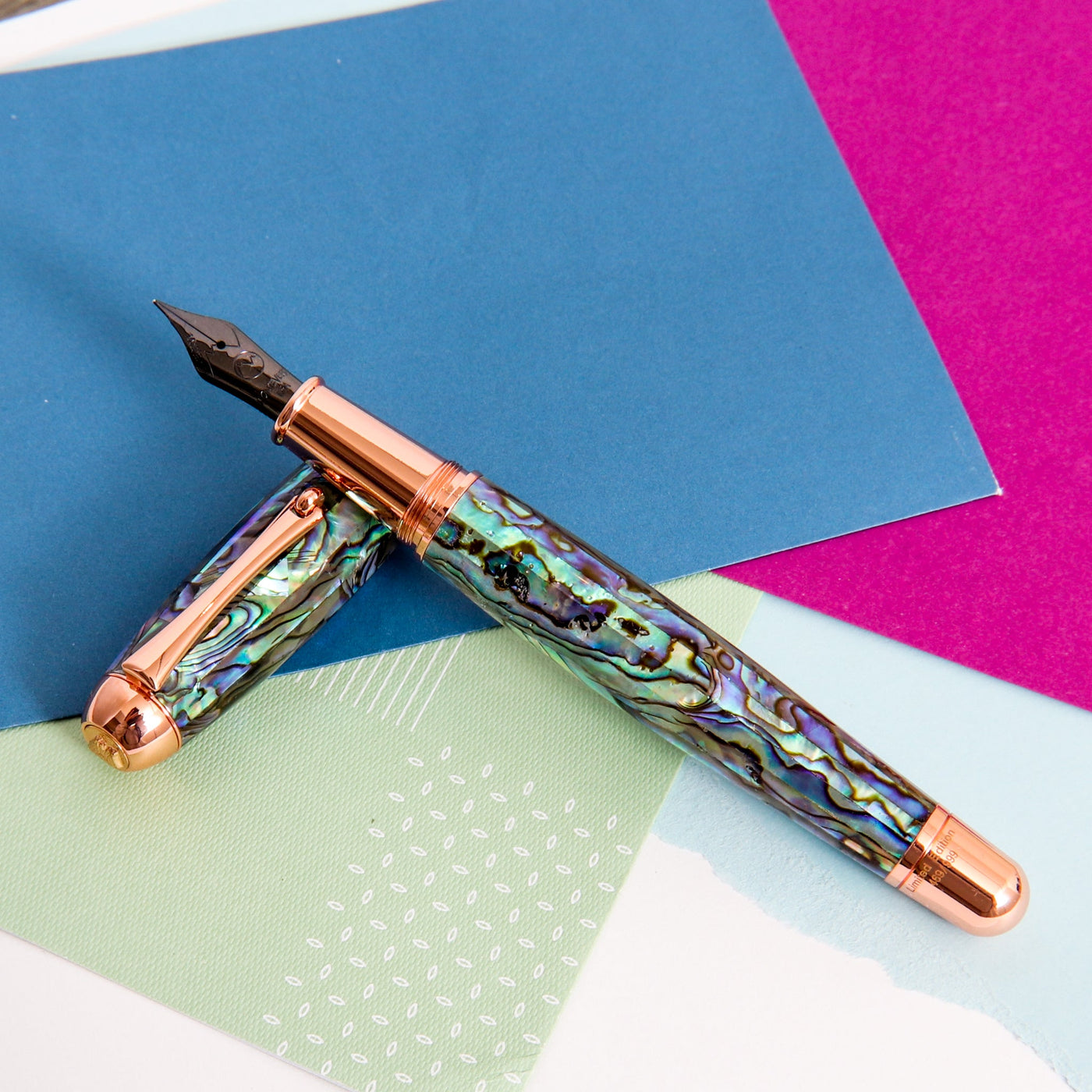 Monteverde-Super-Mega-Abalone-&-Rose-Gold-Fountain-Pen