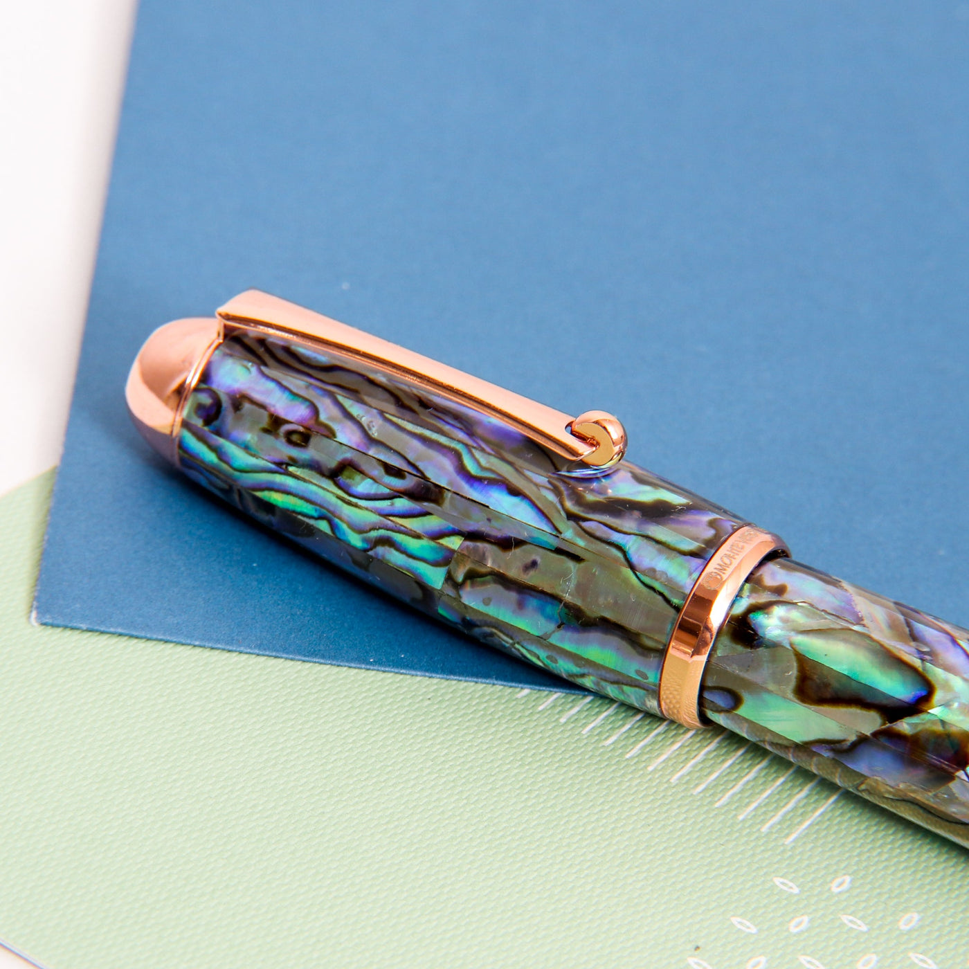 Monteverde-Super-Mega-Abalone-&-Rose-Gold-Rollerball-Pen-Clip