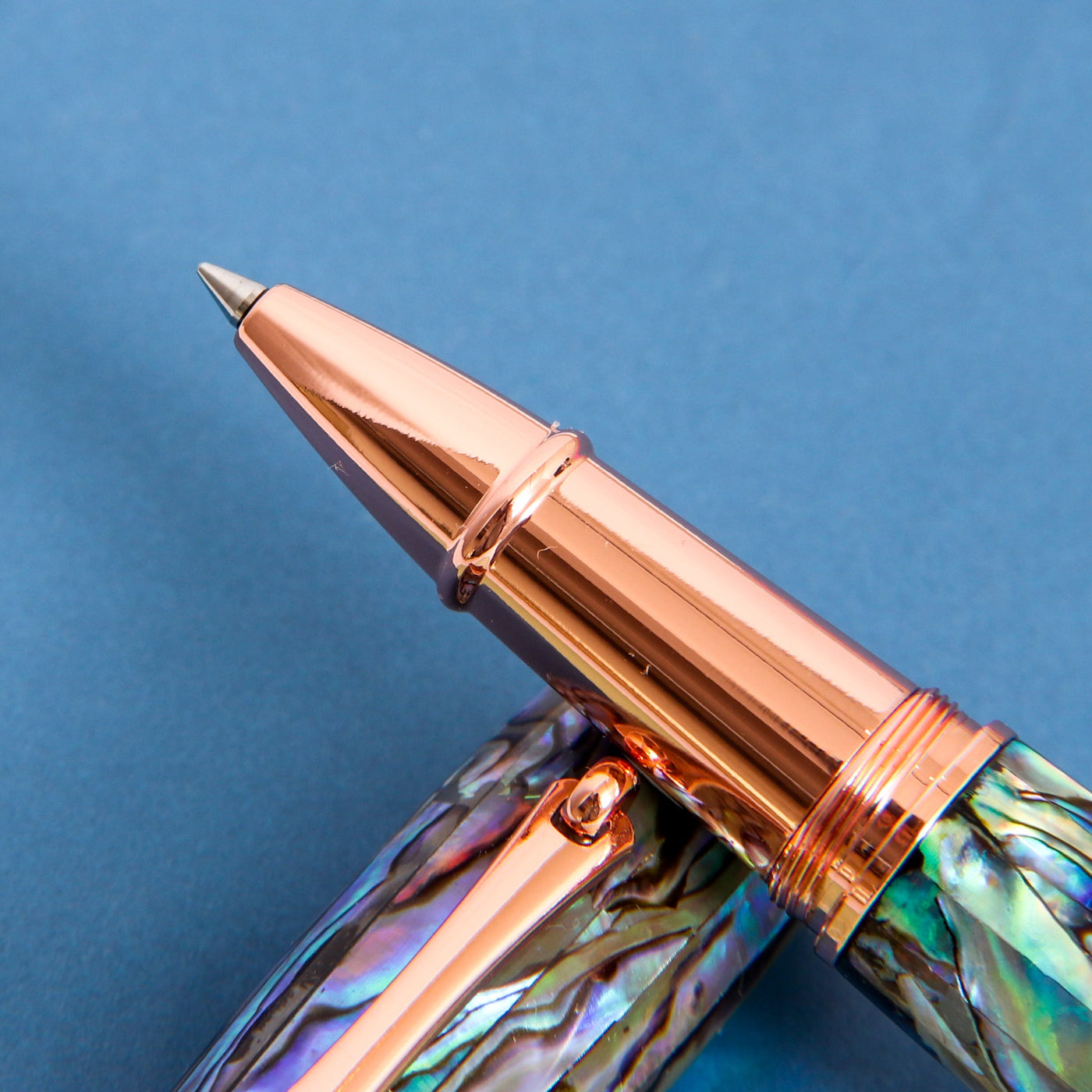 Monteverde-Super-Mega-Abalone-&-Rose-Gold-Rollerball-Pen-Tip