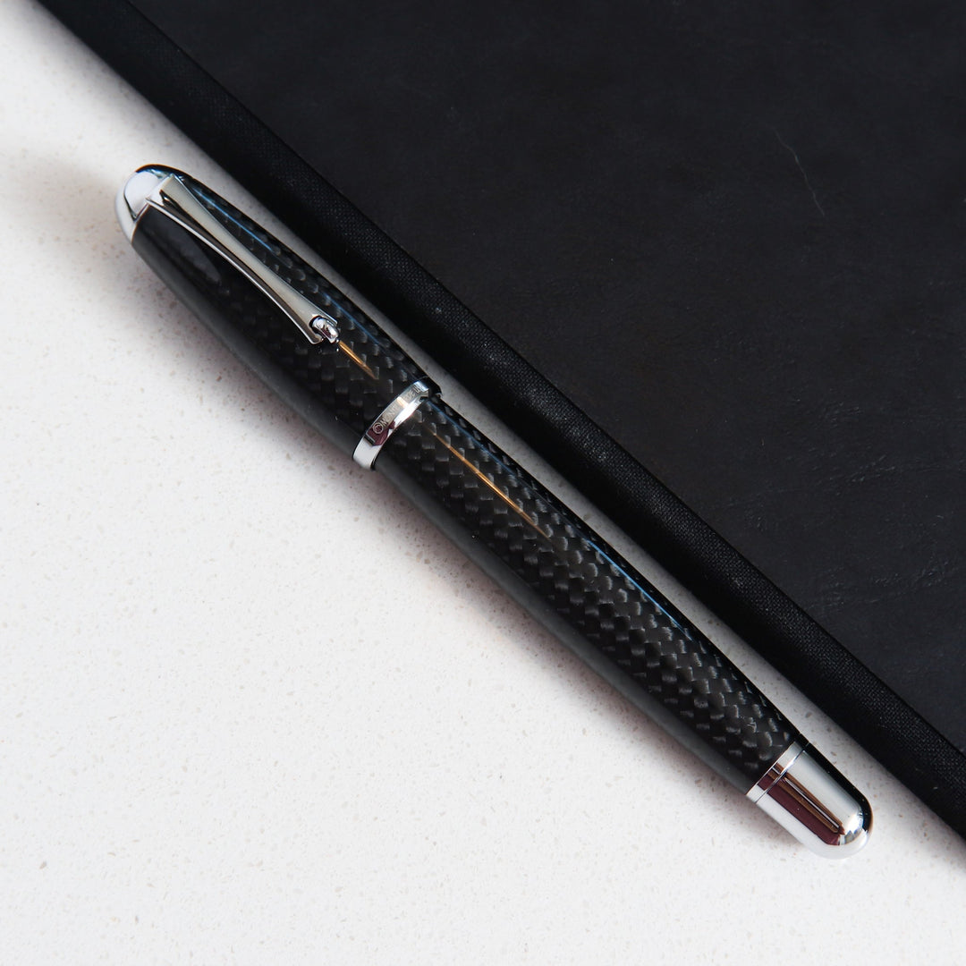 Monteverde Super Mega Carbon Fiber Fountain Pen - Chrome – Truphae