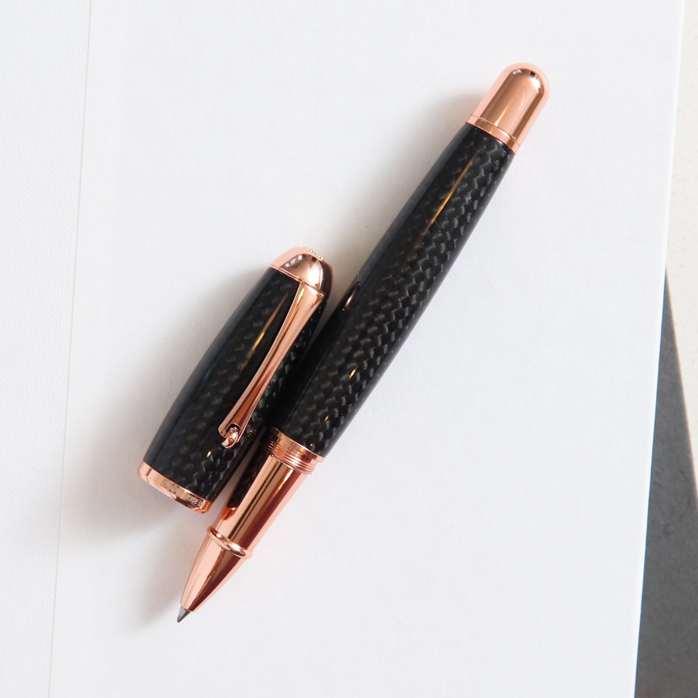 Monteverde Rose Gold Carbon Fiber Rollerball Pen