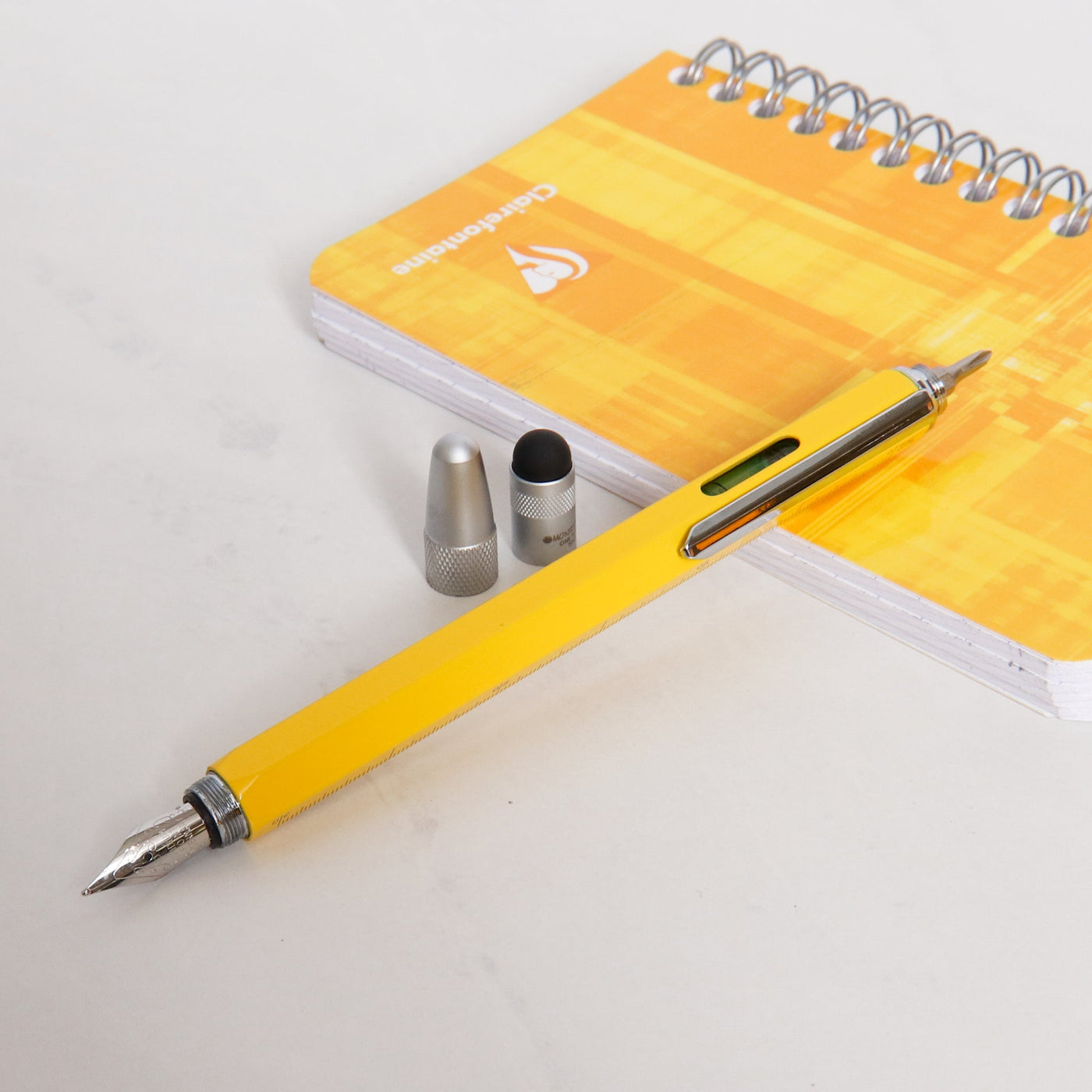 Monteverde Yellow Tool Fountain Pen Uncapped