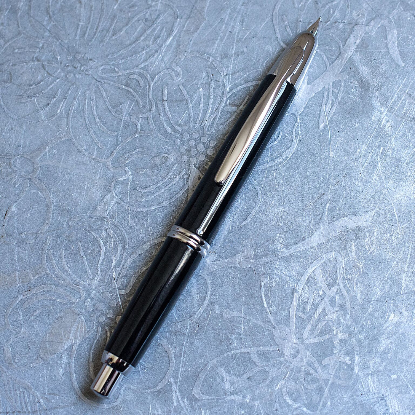 Pilot Namiki Vanishing Point Black with Rhodium Trim Fountain Pen 18k Gold Nib-Pilot-Truphae