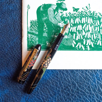 Namiki Yukari Maki-e Herb Decoration Raden Urushi Lacquer Fountain Pen 18k Nib-Namiki-Truphae