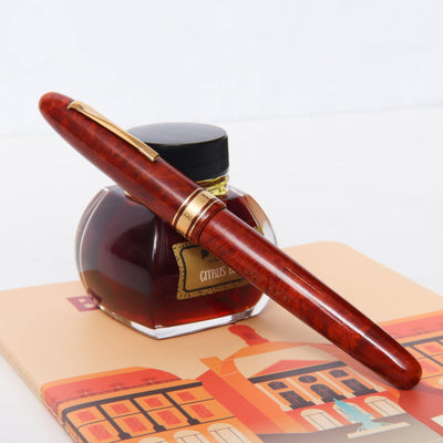 Omas Am87 Briarwood Fountain Pen - Preowned Capped