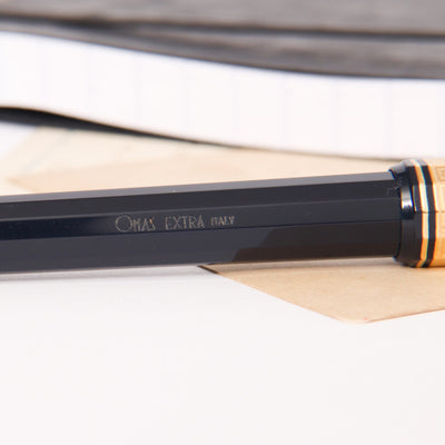 Omas-Extra-Faceted-Blue-Ballpoint-Pen-Engraving