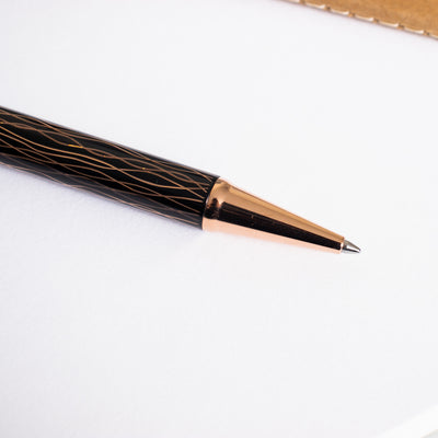 Otto Hutt Design 04 Black Rose Wave Ballpoint Pen