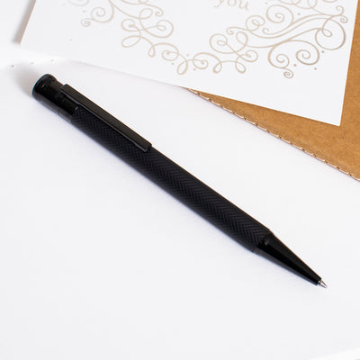 Otto Hutt Design 04 Matte Black Guilloche Ballpoint Pen