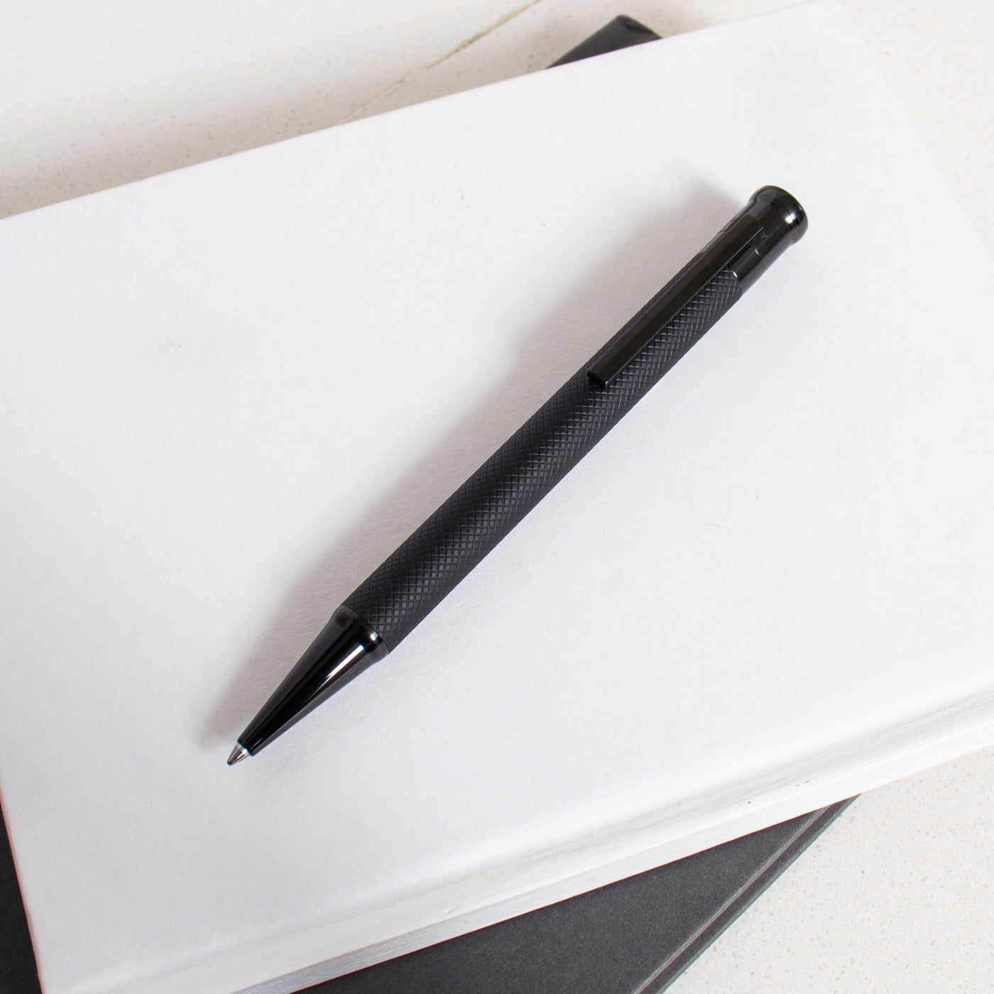 Otto Hutt Design 04 Matte Black Guilloche Ballpoint Pen