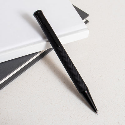 Otto Hutt Design 04 Matte Black Guilloche Ballpoint Pen