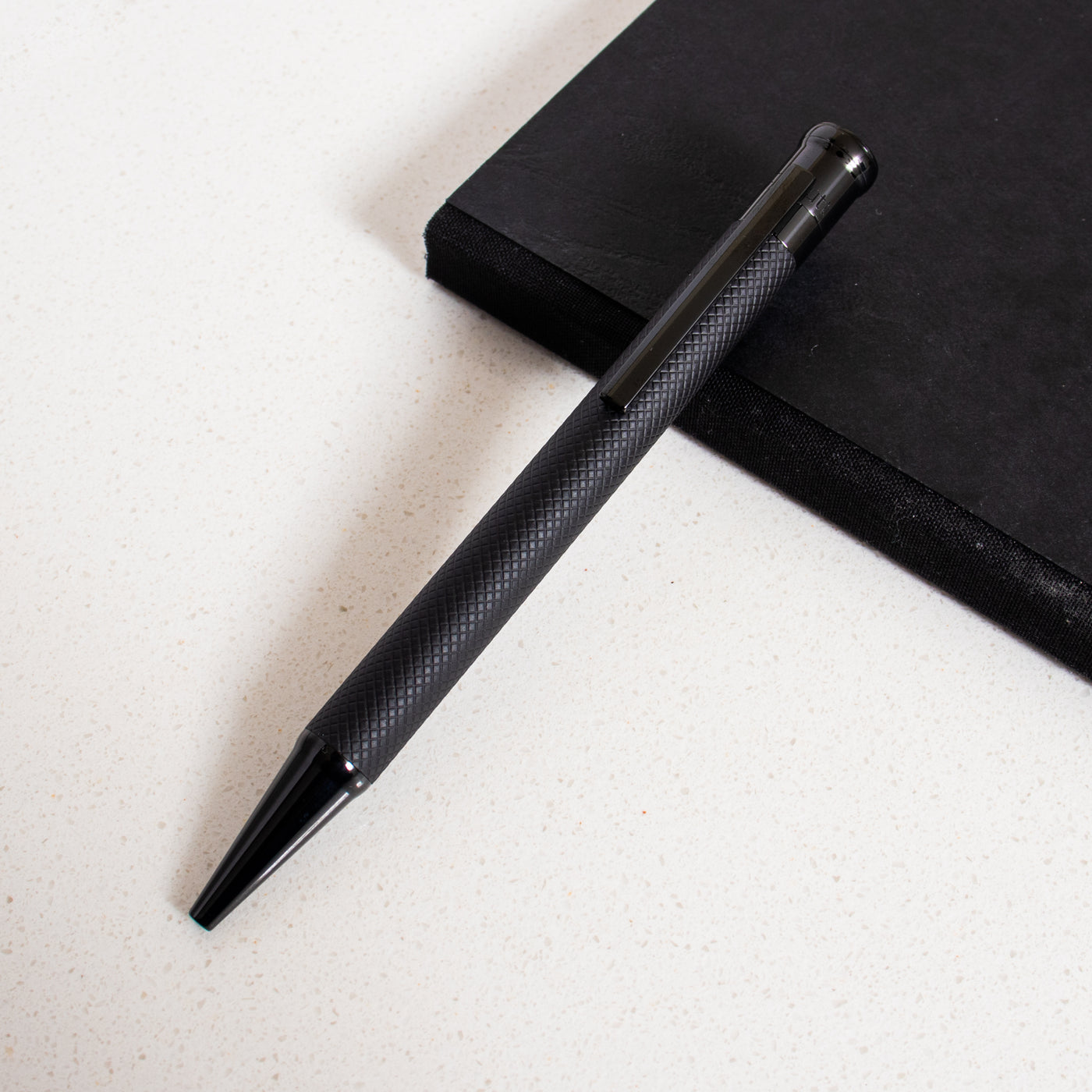 Otto Hutt Design 04 Matte Black Guilloche Ballpoint Pen