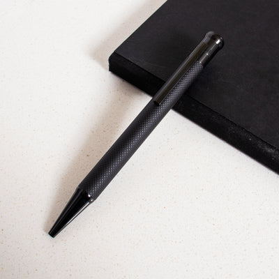 Otto Hutt Design 04 Matte Black Guilloche Ballpoint Pen