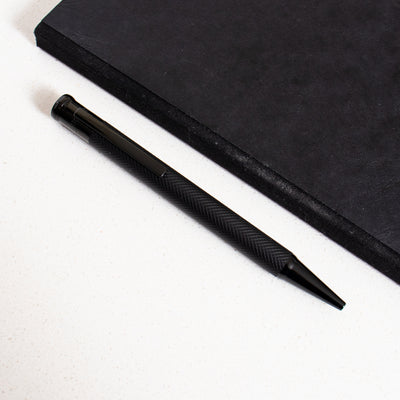 Otto Hutt Design 04 Matte Black Guilloche Ballpoint Pen
