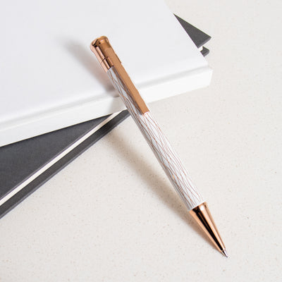 Otto Hutt Design 04 White Rose Wave Mechanical Pencil
