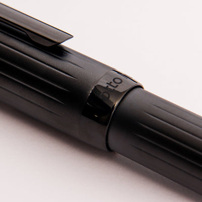 Otto Hutt Design 07 PVD All Black Fountain Pen Cap Details
