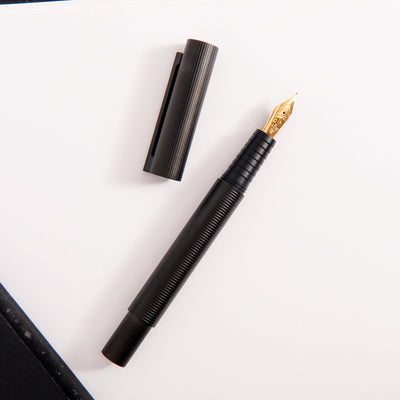 Otto Hutt Design 08 PVD All Black Fountain Pen Matte Black With Gold Nib