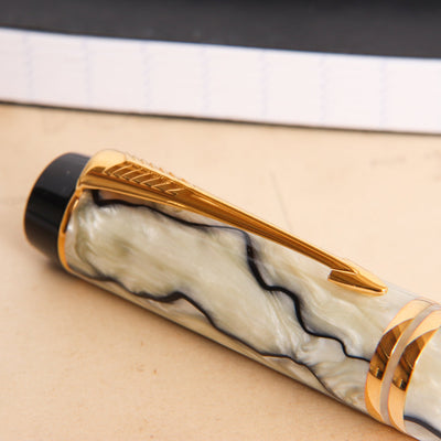 Parker-Duofold-Centennial-Pearl-&-Black-Fountain-Pen-Clip