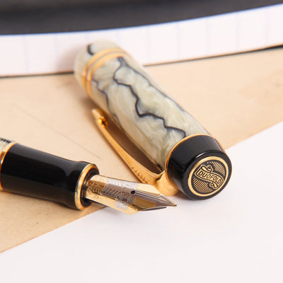 Parker-Duofold-Centennial-Pearl-&-Black-Fountain-Pen-Nib-Details