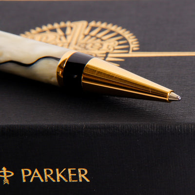Parker Duofold Centennial Pearl & Black Fountain Pen & Ballpoint Set Ballpoint Pen Tip