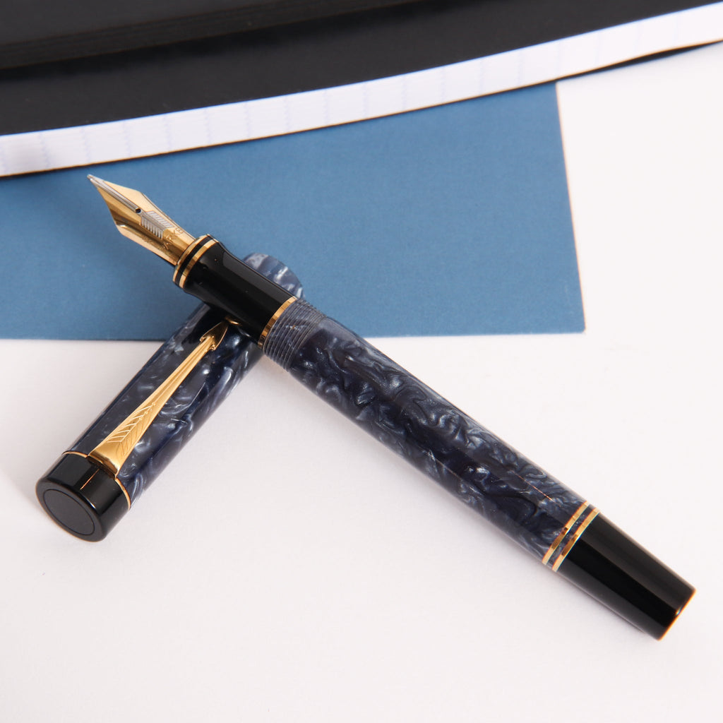 Parker DuoFold Centennial 万年筆 Parker Duofold Centennial Fountain Pen, Precious Resine, Gold Trim