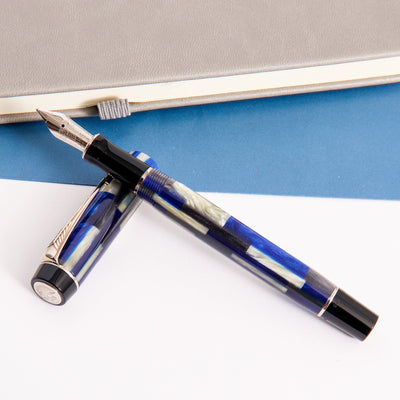 Parker Duofold International Mosaic Blue Fountain Pen