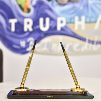 Parker Premier Athens 22k Gold & Urushi Lacquer Desk Set