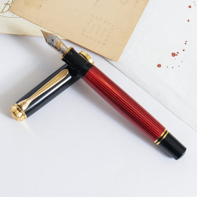Pelikan M800 Black Red Fountain Pen