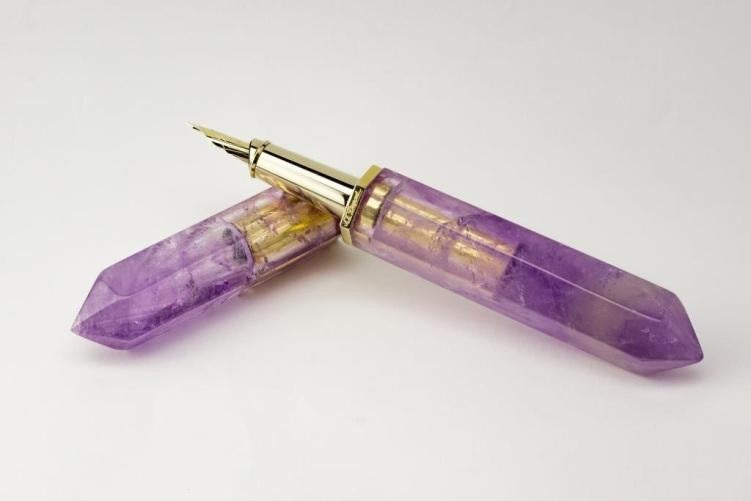 ST Dupont Stones Fortune L'Aquart Amethyst Limited Edition 88 Fountain Pen #1/88-ST Dupont-Truphae