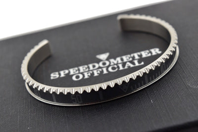 Speedometer Official Silver Steel with Grey Insert Bangle Bracelet-Speedometer Official-Truphae