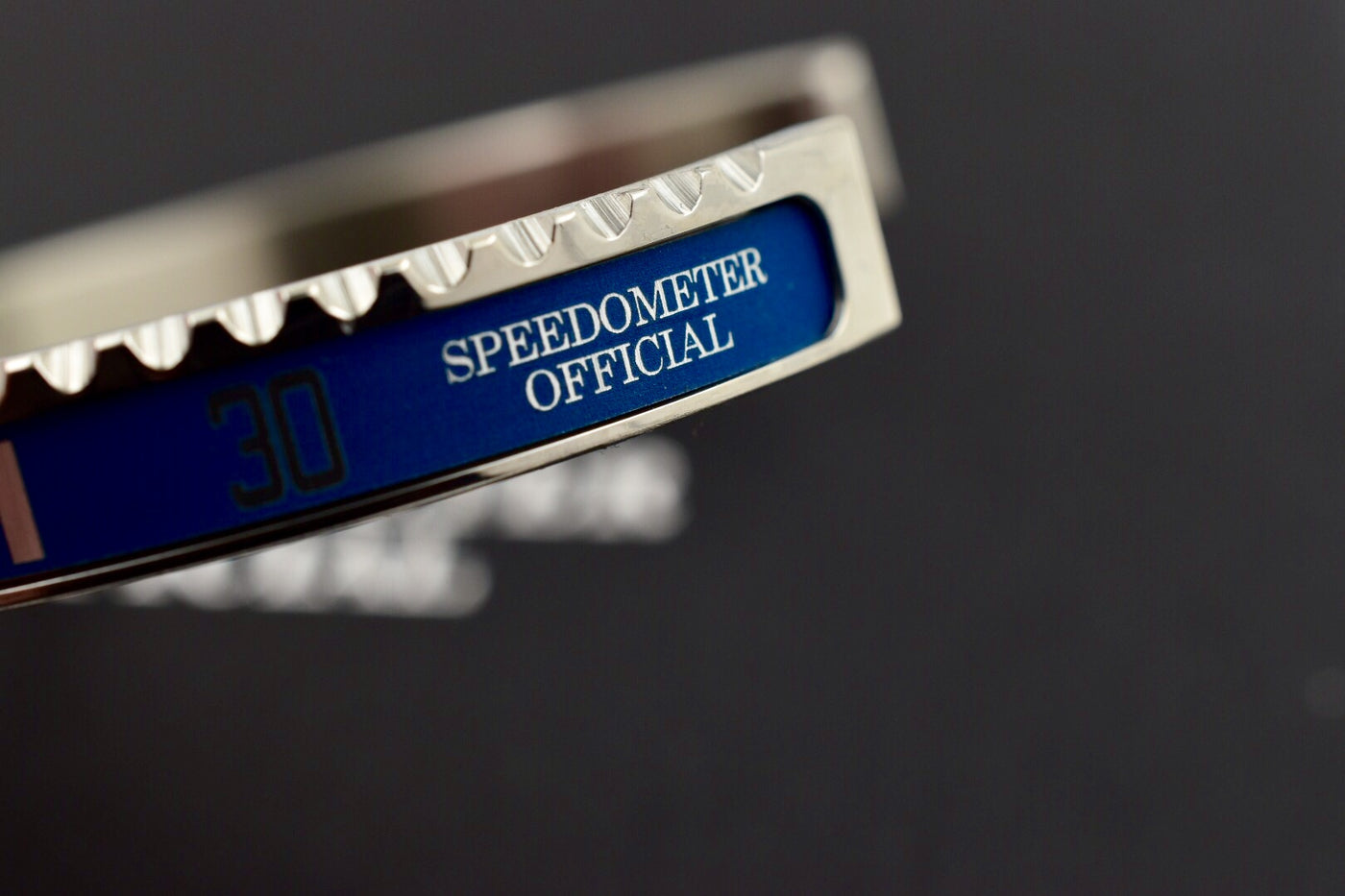 Speedometer Official Silver Steel Vintage Matt Blue & Silver Bangle Bracelet-Speedometer Official-Truphae