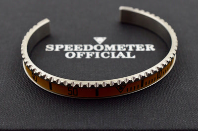 Speedometer Official Silver Steel Vintage Matt Sand Gold Black Bangle Bracelet-Speedometer Official-Truphae