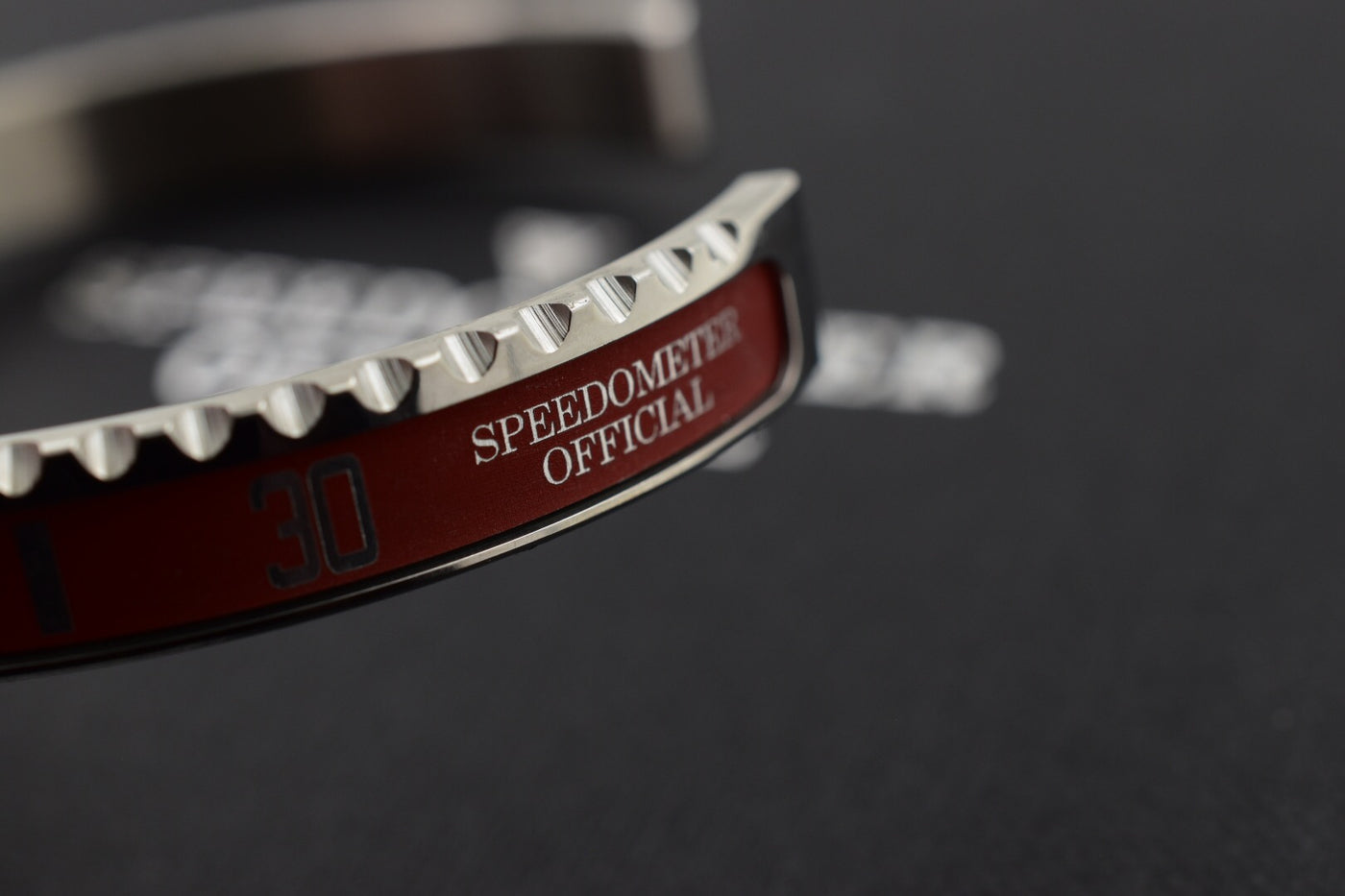 Speedometer Official Silver Steel Vintage Matt Red & Silver Bangle Bracelet-Speedometer Official-Truphae