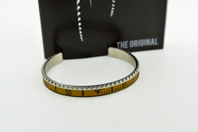 Speedometer Official Silver Steel Vintage Matt Sand Gold Black Bangle Bracelet-Speedometer Official-Truphae