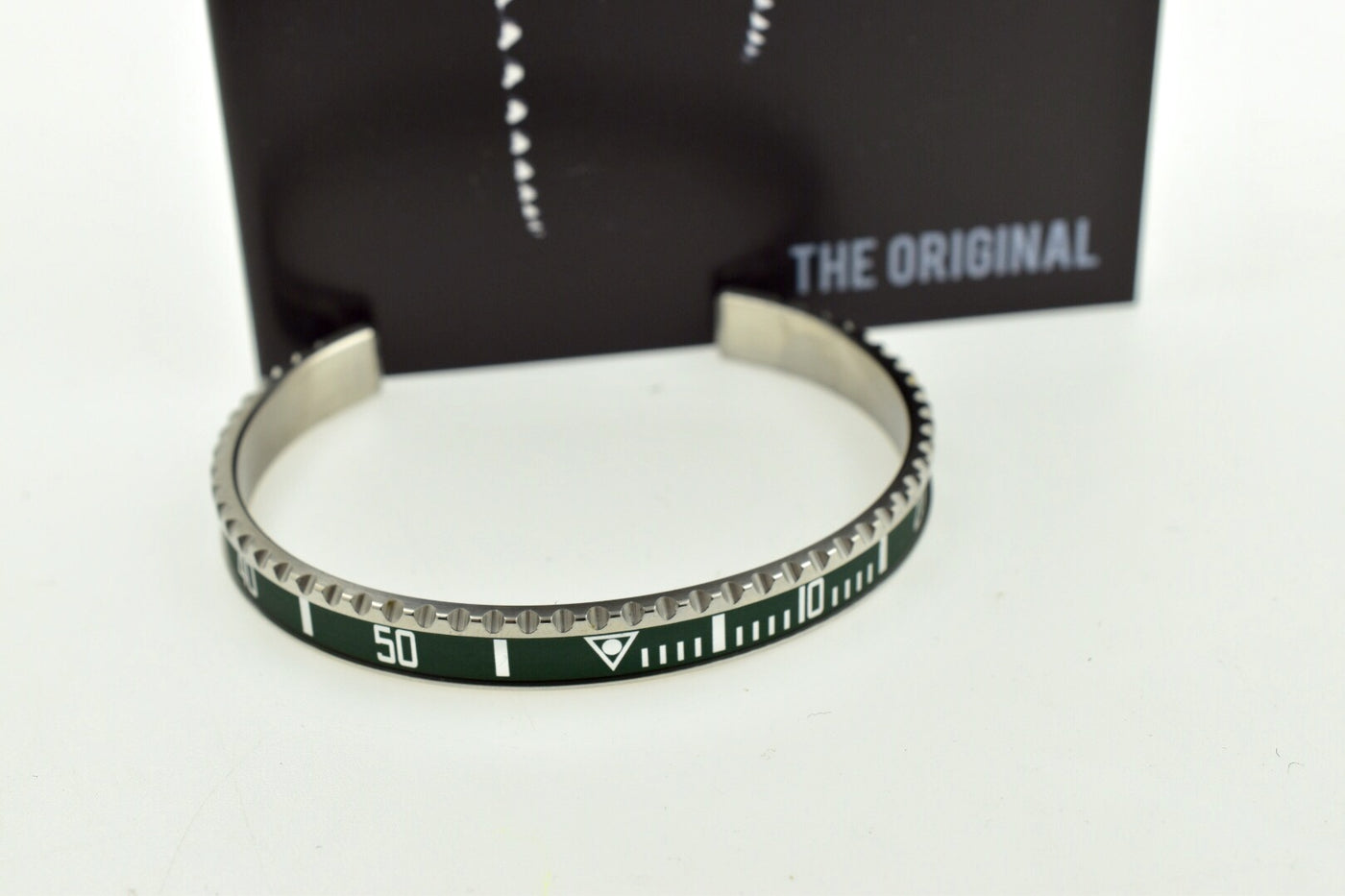 Speedometer Official Silver Steel Vintage Matt Green & Silver Bangle Bracelet-Speedometer Official-Truphae