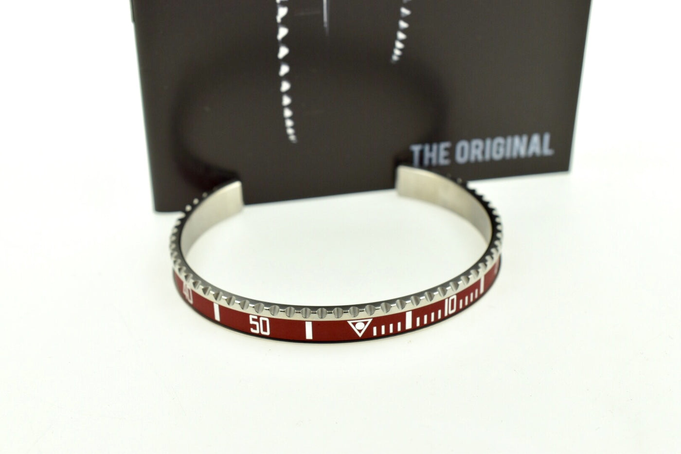 Speedometer Official Silver Steel Vintage Matt Red & Silver Bangle Bracelet-Speedometer Official-Truphae