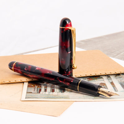 Pilot Custom LE Red Fountain Pen With Gold Trim