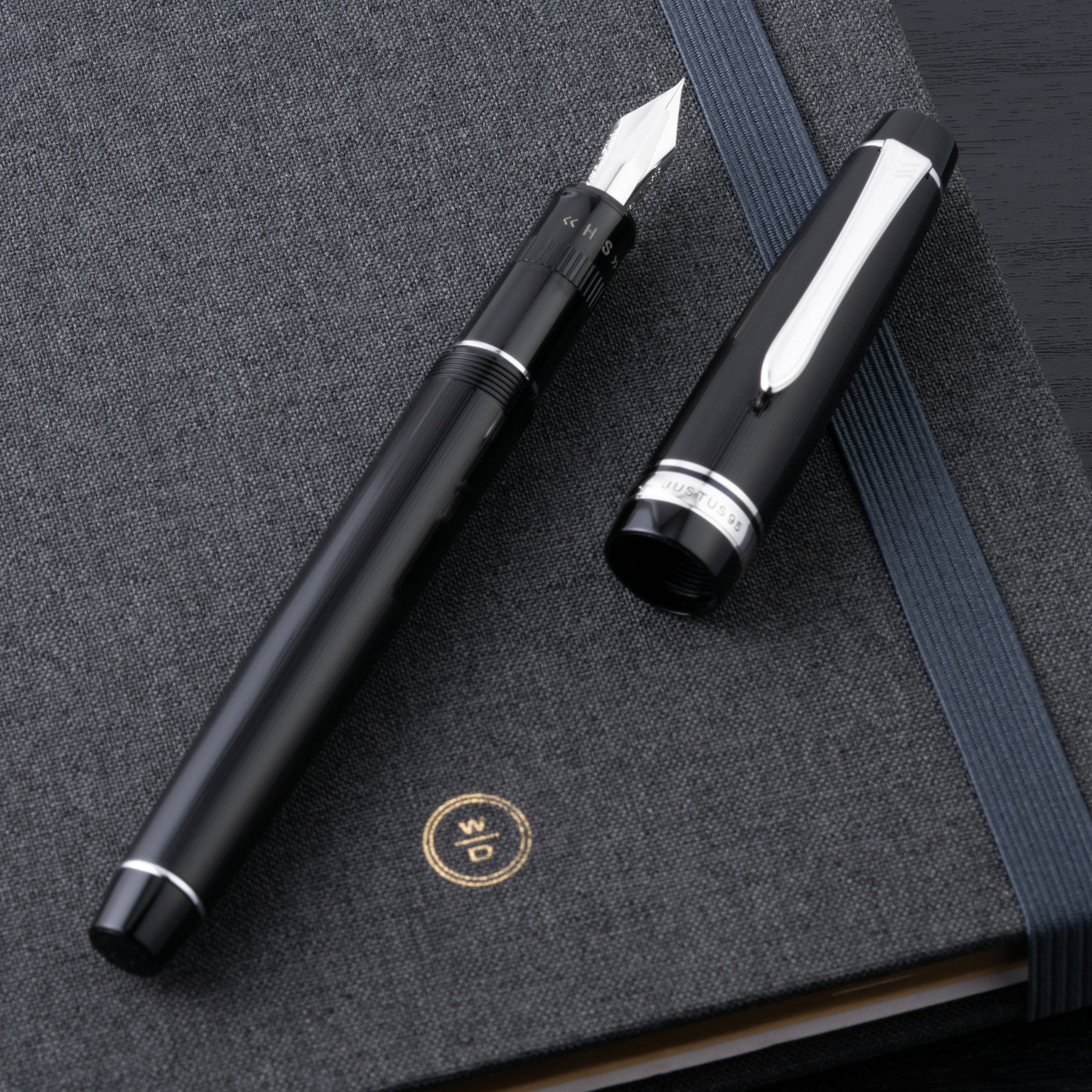 Pilot Justus 95 Black & Rhodium Fountain Pen