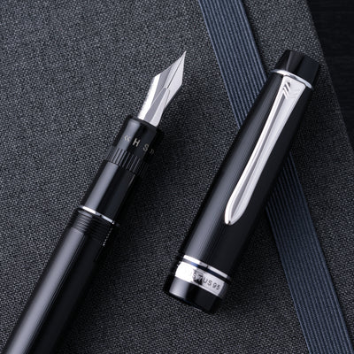 Pilot Justus 95 Black & Rhodium Fountain Pen