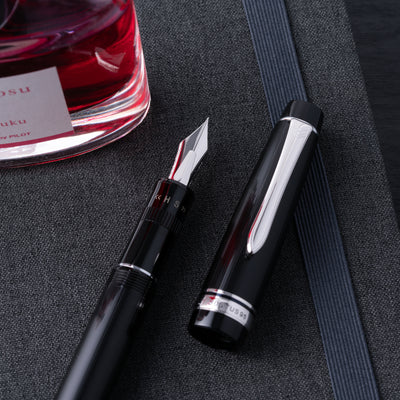 Pilot Justus 95 Black & Rhodium Fountain Pen