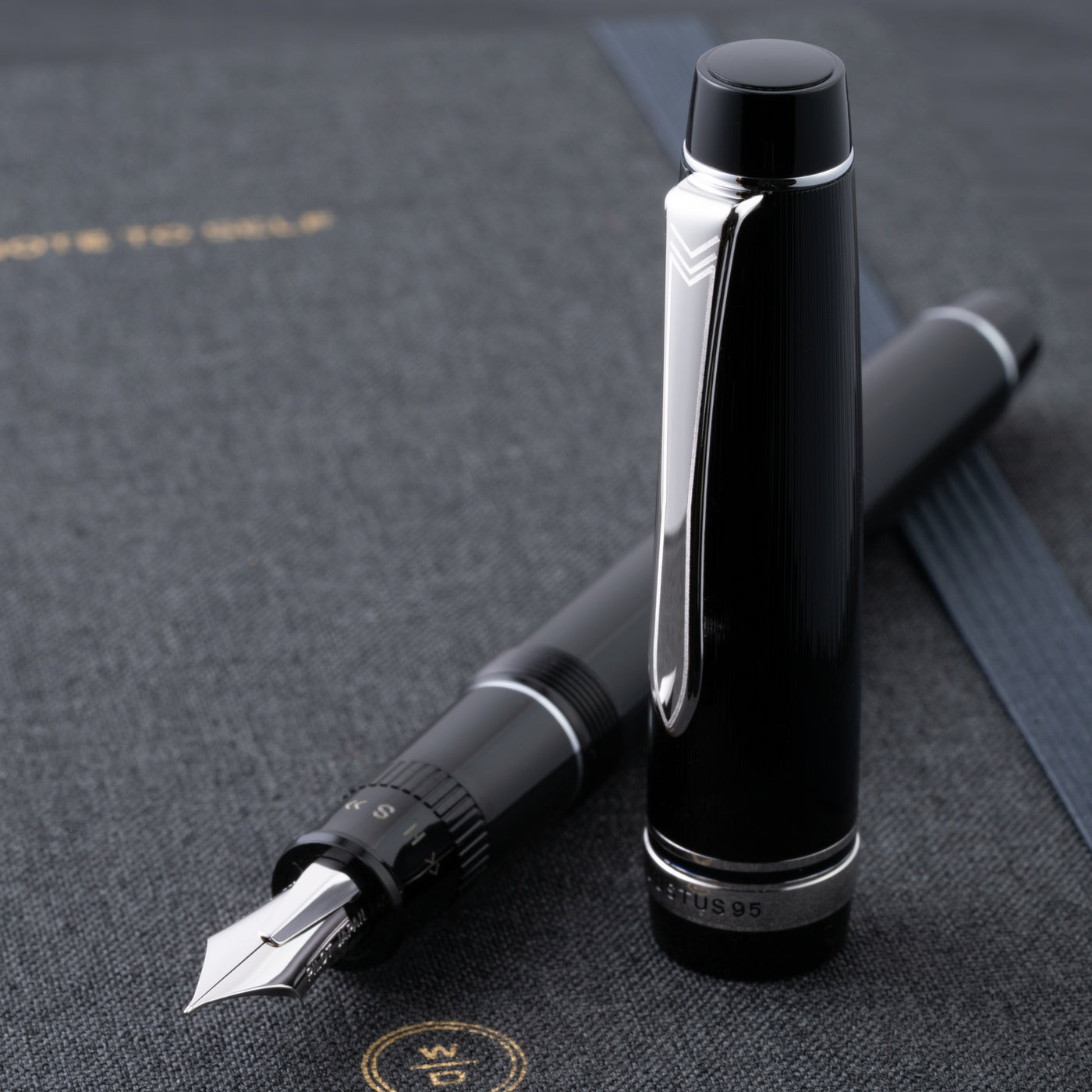 Pilot Justus 95 Black & Rhodium Fountain Pen