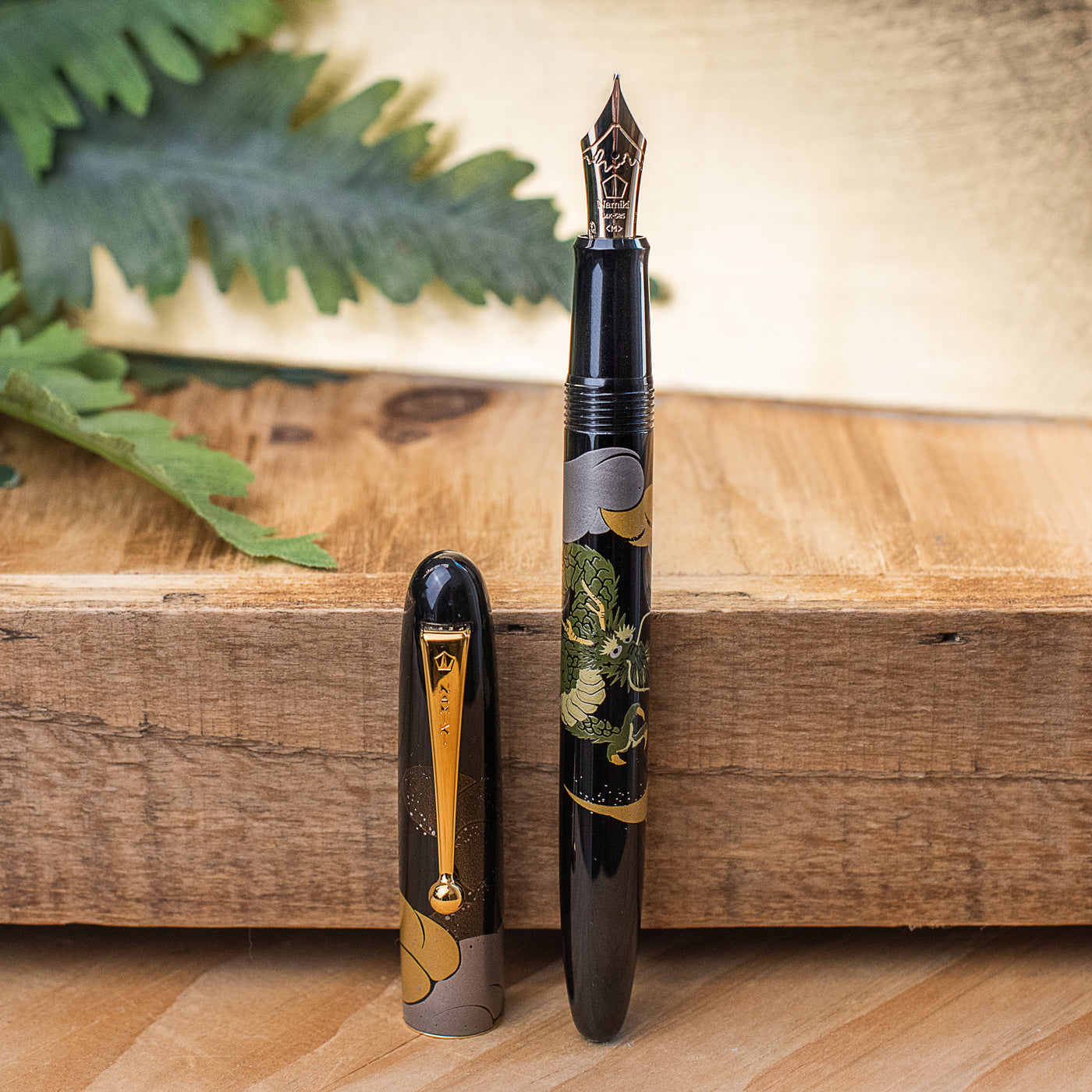 Namiki Nippon Art Dragon and Cumulus Maki-e Fountain Pen 14k Nib