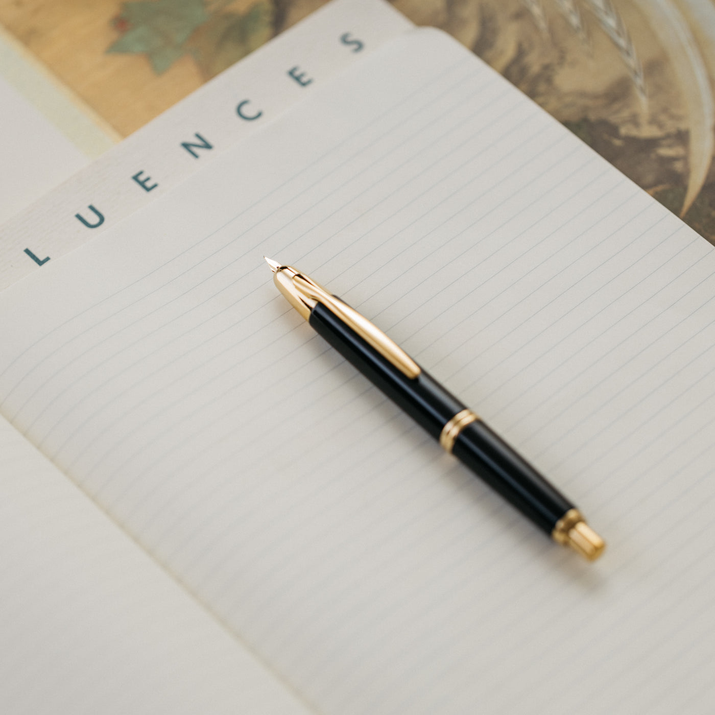 Pilot Vanishing Point Black & Gold Fountain Pen