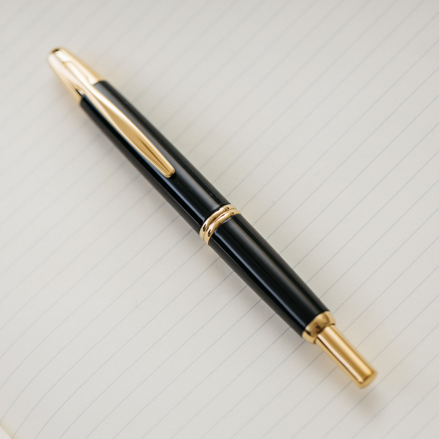 Pilot Vanishing Point Black & Gold Fountain Pen Medium