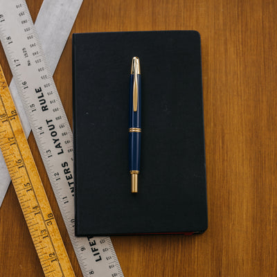 Pilot Vanishing Point Blue & Gold Fountain Pen