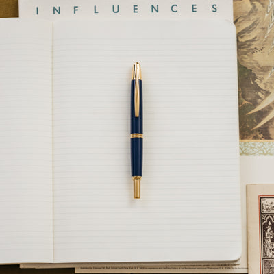 Pilot Vanishing Point Blue & Gold Fountain Pen