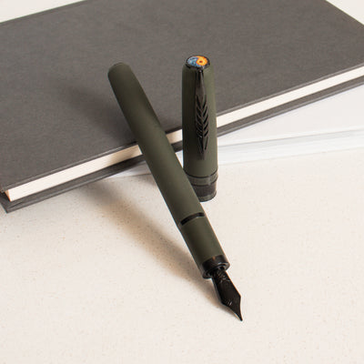 Pineider Alchemist Krakatoa Green Fountain Pen - Stainless Steel Nib