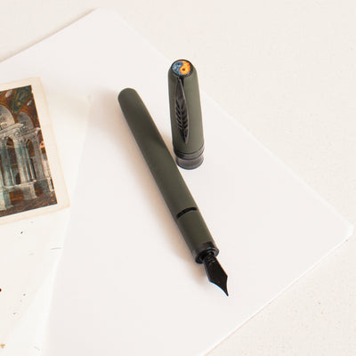 Pineider Alchemist Krakatoa Green Fountain Pen - Stainless Steel Nib