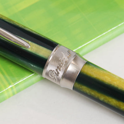 Pineider Arco Bysantium Lemon Grass Ballpoint Pen Center Band