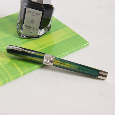 Pineider Arco Bysantium Lemon Grass Fountain Pen Capped