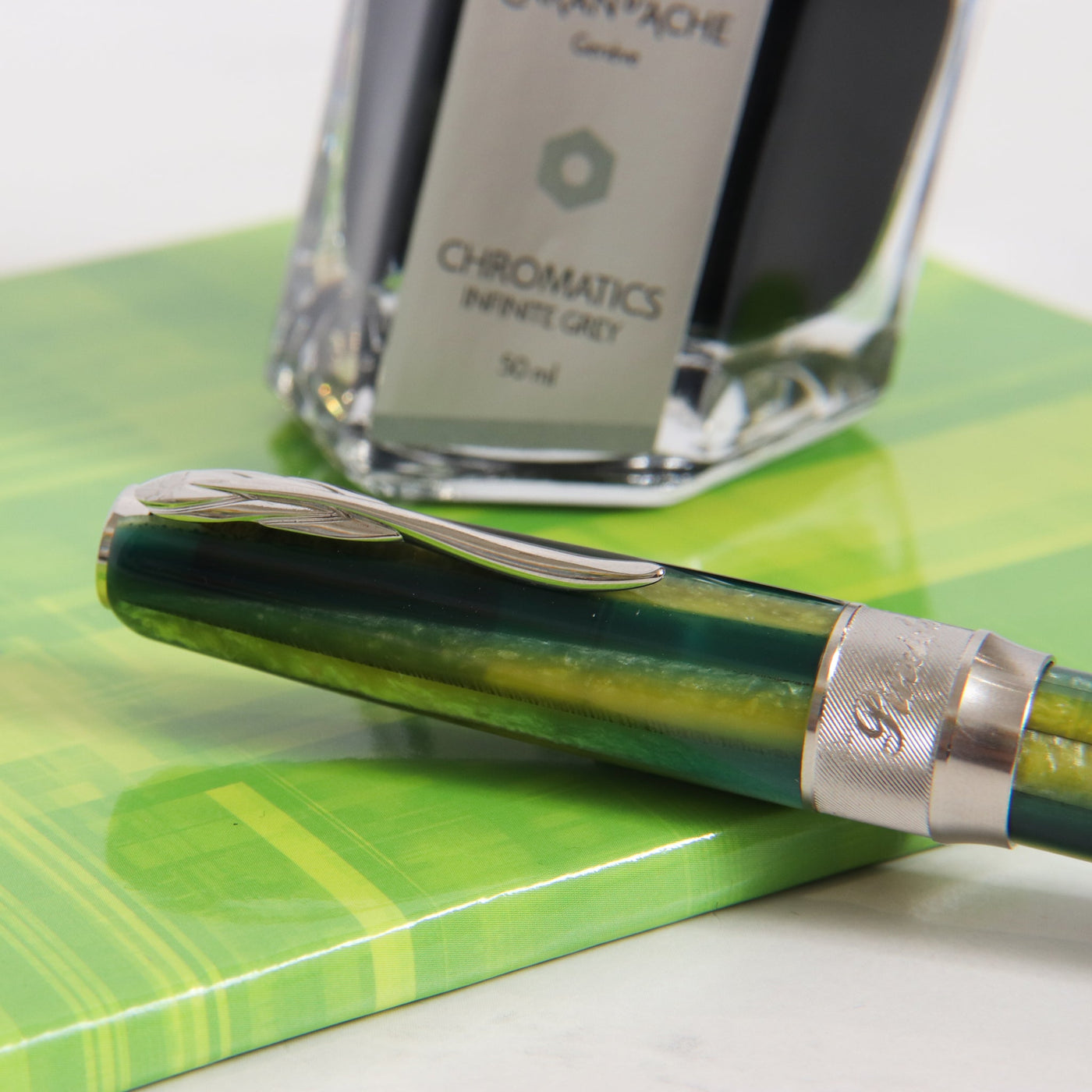 Pineider Arco Bysantium Lemon Grass Fountain Pen Clip